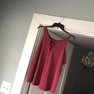 tank top, with sleeves.